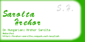 sarolta hrehor business card
